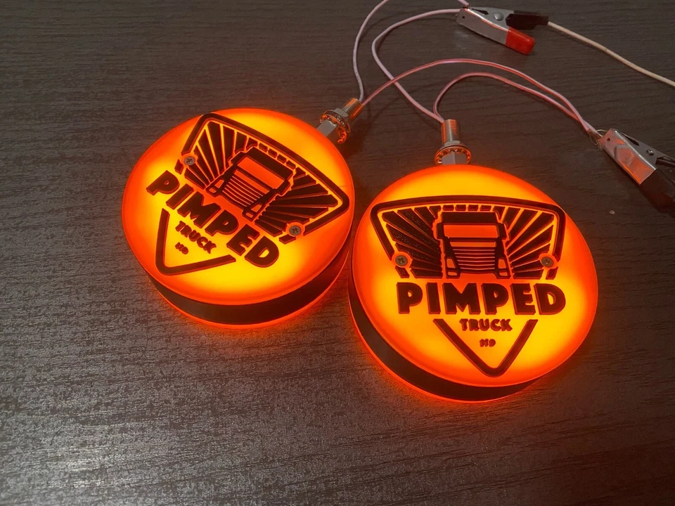 2-tlg Unterspiegelleuchte Rojo-Blanco/Rojo Amarillo – Variable para Las Camión - Imagen 1 de 1