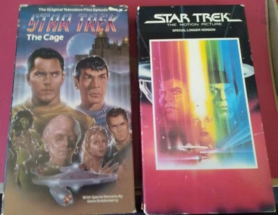 Star Trek The Motion Picture & The Cage VHS Tapes  1986 VG - Image 1 of 4