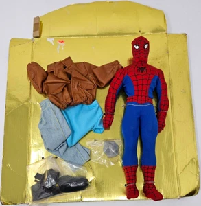 Spiderman Serie Animada 1995 Toy Biz 12" Figura de Acción Traje de Tela, Accesorios - Imagen 1 de 8