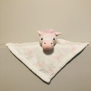 Lila Jack Zebra Lovey White Pink Horse Plush Security Blanket Cuddle Toy Baby.