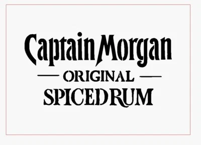 DARK WORLD DESIGNS Captain Morgan inspired stencil Painting,Airbrush craft Mylar sheet Spiced Rum