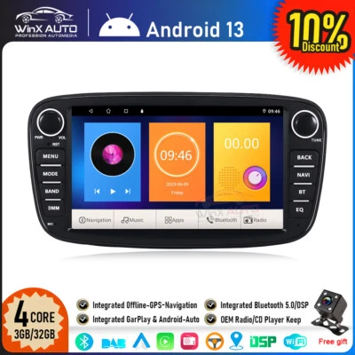Android 13 7" 32GB Autoradio Carplay GPS BT Für Ford Focus Mondeo S-Max Galaxy - Bild 1 von 4