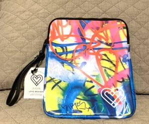 Love Bravery Lady Gaga Elton John Graffiti Tablet Sleeve Case 8" X 10" NEW - Picture 1 of 5