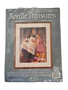 RARE Vtg Needle Treasures Embroidery Kit Cross Stitch Generations 04624 JCA READ - Bild 1 von 10