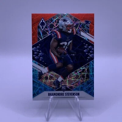 2021 Panini Phoenix Laser & Ice Rhamondre Stevenson # 4/50 New England Patriots - Image 1 of 3