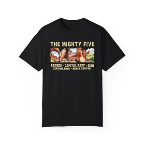 Mighty Five National Parks Souvenir T-Shirt with Free Shipping - Picture 1 of 5