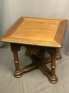 Drexel Solid Wood Side Table Vintage Country Estate Made In USA - Picture 1 of 10