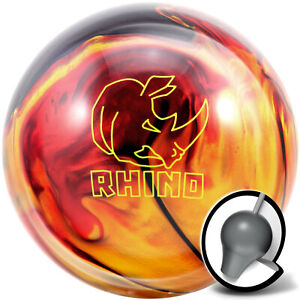 Bowling Ball Brunswick Rhino Red Black Gold Pearl