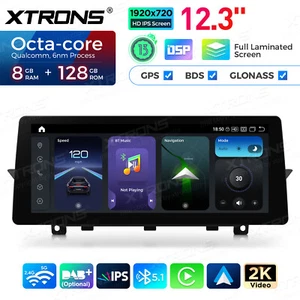 12.3" Android 14 2K Car Screen  8Core 8+128GB 4G LTE CarPlay GPS for BMW X1 E84 - Picture 1 of 11