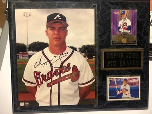 Chipper Jones #10 Autographed Plaque - Picture 1 of 5