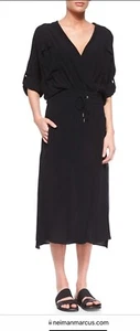 Helmut Lang lightweight crepe dress BLACK $495. S/M - Picture 1 of 3