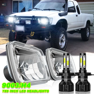 Pair 5X7" 7X6 LED Headlights Hi/Lo DRL For Toyota Tacoma 1995 1996 1997 & Pickup - Image 1 of 4