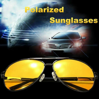 Day Night Vision Driving Glasses Anti Glare Polarized Sunglasses With Carry Case - Image 1 of 4