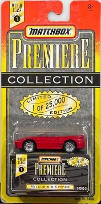 New 1995 Matchbox Premiere Collection World Class Series 1 Mitsubishi Spyder red - Image 1 of 4