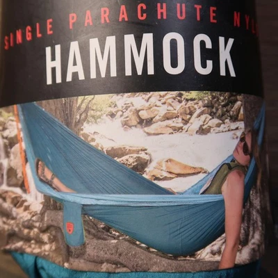 Grand Trunk Single Parachute Nylon Hammock 9x4 400 Lb Teal Cabelas Camping Gear - Image 1 of 4