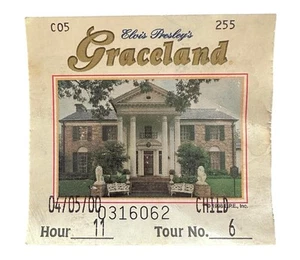 Elvis Presley GRACELAND Tour Ticket Stub Pass 04/05/00 Vintage Memphis Tennessee - Picture 1 of 5