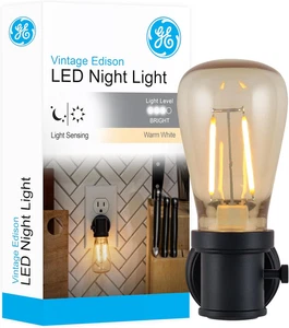 Vinta LED Edison Night Light, Plug-In, Dusk to Dawn Sensor, Farmhouse Decor, Moo - Picture 1 of 12