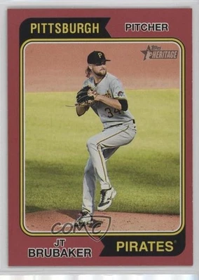 2023 Topps Heritage Red Border JT Brubaker #454 - Image 1 of 2