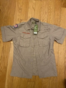 Boy Scout Short Sleeve Uniform Shirt, Size Youth Large, 100% Polyester #612152 - Picture 1 of 4