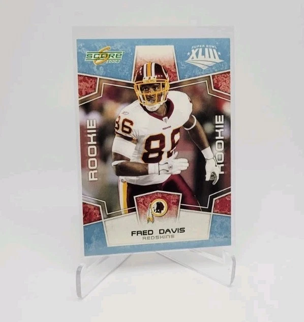 FRED DAVIS 2008 Score 155/250 Super Bowl XLIII Glossy Blue Rookie #368 REDSKINS  - Image 1 of 1