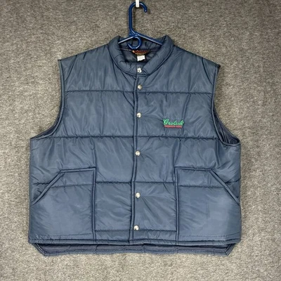 Chaleco acolchado de cerveza Grolsch vintage para hombre Plus XXL azul marino Pla-Jac Dunbrooke EE. UU. Foto 1 de 4