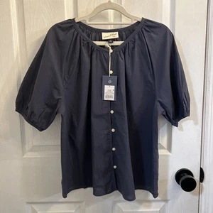 Neu mit Etikett Universal Thread Damen Puff Kurzarm Knopfleiste Bluse, Größe Small - Bild 1 von 20