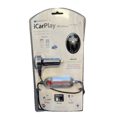 Monster iCarPlay Wireless FM Transmitter/Charger iPod/iPhone 30 Pin Connector - Image 1 of 4