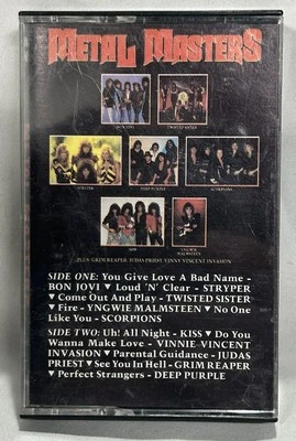 Metal Masters Cassette Tape Scorpions Kiss Judas Priest Grim Reaper Hard Rock - Image 1 of 4
