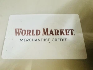 World Market Gift Card value $481.76 Buy It Now $460 - Great Deal! FAST SHIP! - Picture 1 of 2
