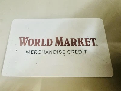 World Market  Gift Card  value $481.76 Buy It Now $460 - Great Deal! FAST SHIP! - Image 1 of 2