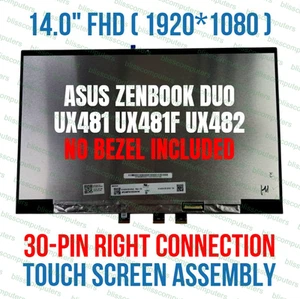 Asus Zenbook UX482E 1920x1080 Laptop Screen Assembly Touch - Afbeelding 1 van 10