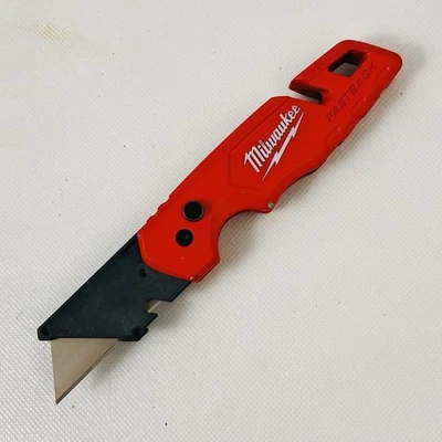 🌟Milwaukee Fastback Cuchillo de Bolsillo Utilitario Abatible Cortador de Caja, Pelacables, ¡BONITO! Foto 1 de 4