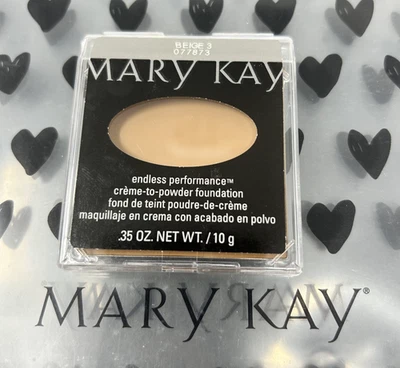 Mary Kay Endless Performance Creme to Powder Foundation Beige 3 077873 NEW - Image 1 of 2