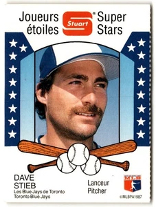 Dave Stieb 1987 Stuart Super Stars #28 Toronto Blue Jays - Picture 1 of 2