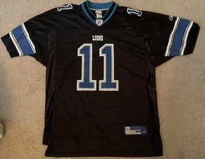 Roy Williams Detroit Lions Black Jersey #11 Men’s XLarge Reebok NFL Equipment - Picture 1 of 2