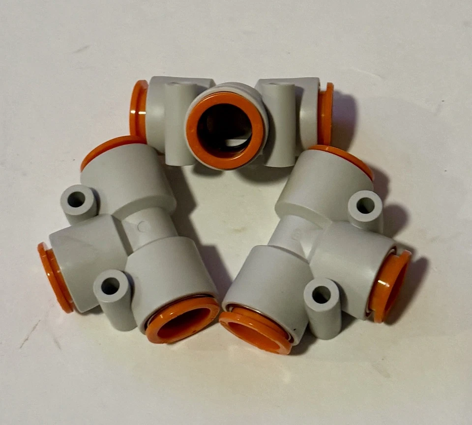 SMC KQ2T13-00A Union Tee, 1/2" x  1/2"  x  1/2" Tube x Tube, New **3 PIECES** - Image 1 of 1