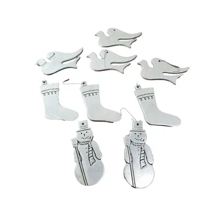 Vintage 1970s Wilton Columbia PA Pewter Christmas Ornaments Set of 9 Silver USA - Picture 1 of 11