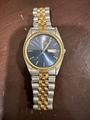Pulsar Men's PXF106 Two Tone Blue Dial Dress Watch  - Image 1 of 4