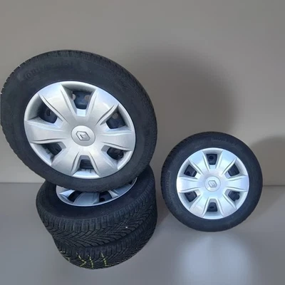 4 Winterräder 15 Zoll Renault Clio RJA 185 65 R15 88T mit Radkappen - Bild 1 von 4