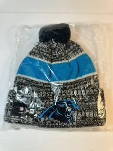 Cappello Carolina Panthers NFL New Era invernale in maglia berretto foderato in pile taglia unica nuovo con etichette. - Foto 1 di 9
