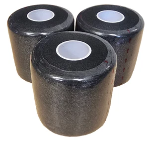 3 rolls x Soft Foam Black Underwrap 7cm x 27m, Pre Wrap Barrier Tape No Adhesion - Picture 1 of 5