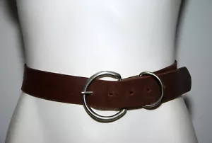 Vintage MISS SHOP Australian Dark Brown Genuine Leather Womens Belt Small-Medium - Picture 1 of 6