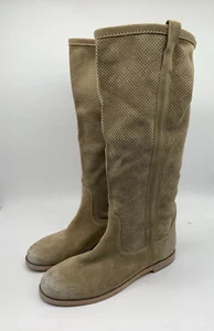 Kennel & Schmenger suede boots UK 5.5 VGC knee high flat slouch cut out light - Picture 1 of 14