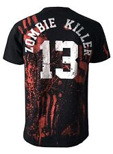 Zombie Killer 13 Blut Spritzer Herren T Shirt Original Darkside Survival Crew Tee