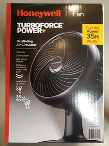 Honeywell Turbo Power Oscillating Electric Quiet Table Fan 10 inch Black - Picture 1 of 2