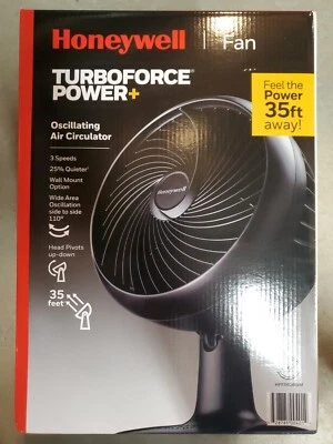 Honeywell Turbo Power Oscillating Electric Quiet Table Fan 10 inch Black - Image 1 of 2