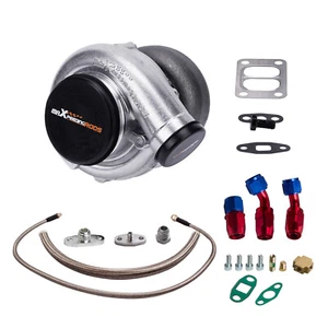 Universal T70 Turbo Oil Feed Drain Line Kit T3 Flange 500HP For 2.0-3.0L Engine - Bild 1 von 11