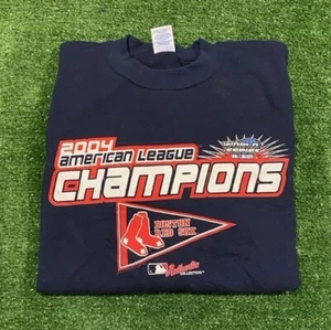 Vintage Boston Red Sox sweatshirt mens extra large blue crew neck 2004 - Picture 1 of 10