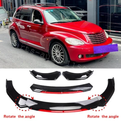 Black&Red Front Bumper Lip Body Kit Spoiler Splitter For Chrysler PT Cruiser - Image 1 of 4