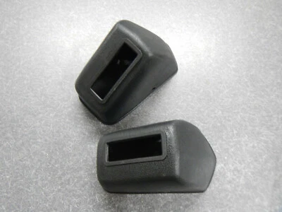 65 66 67 Buick Riviera Seat Belt Retractor Covers Pair Black 1965 1966 1967 NEW - Image 1 of 4
